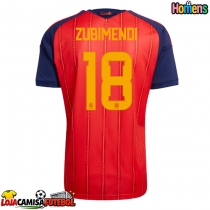 Camisa de Futebol Espanha Martin Zubimendi #18 Equipamento Principal Mundo 2026 Manga Curta